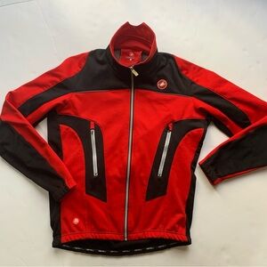 Castelli Men's Mortirolo x-Fast Cycling Jacket Size XL Gore Windstopper Red